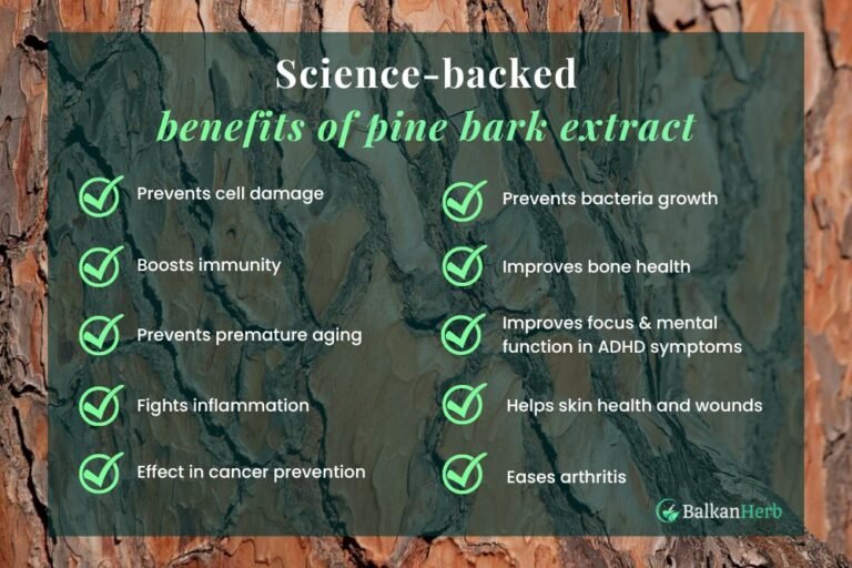 Pine bark list of benefits
